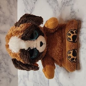 Ty Peek-A-Boos Blue Eyes Brown Dog Plush Phone Holder